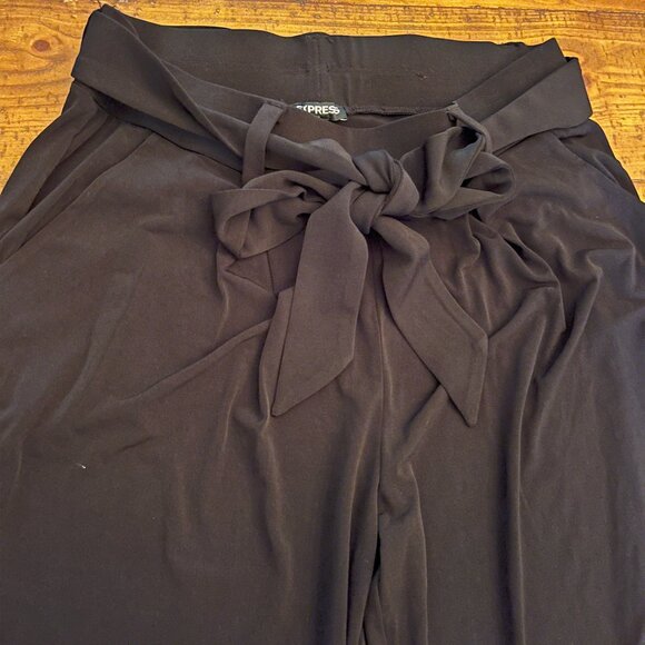 Express Black Tie-Waist Dress Pants - Picture 1 of 6